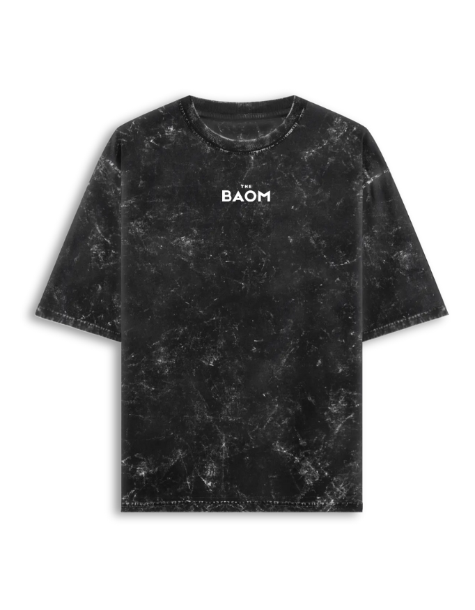 Classic Black Acid Wash Oversize T-Shirt