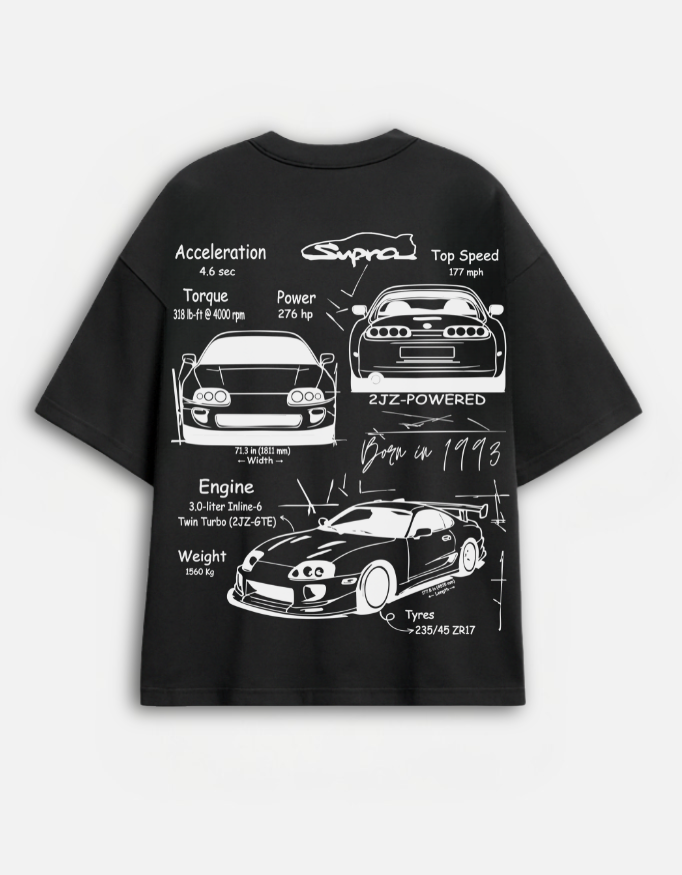 Supra Black Oversize T-Shirt