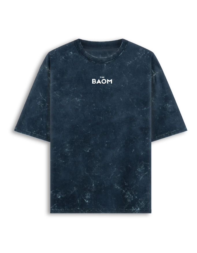 Classic Blue Acid Wash Oversize T-Shirt