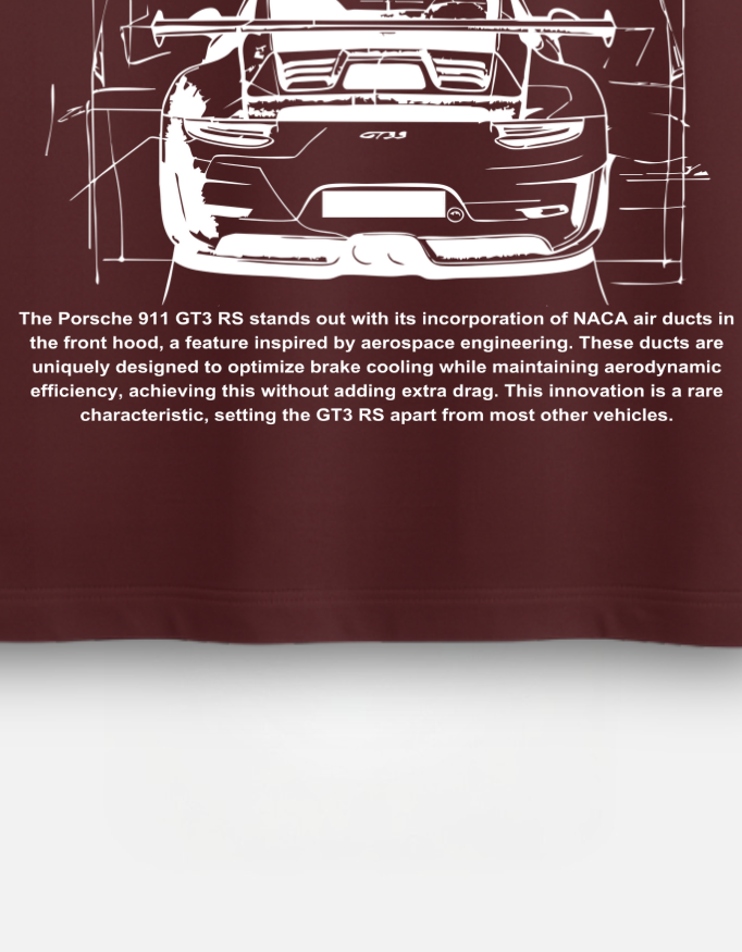 Porsche Maroon Oversize T-Shirt