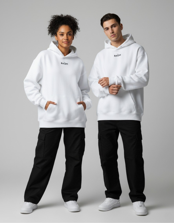 Mercedes G-Wagon Blueprint White Oversize Hoodie